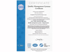 Quality Management Systems Certificate